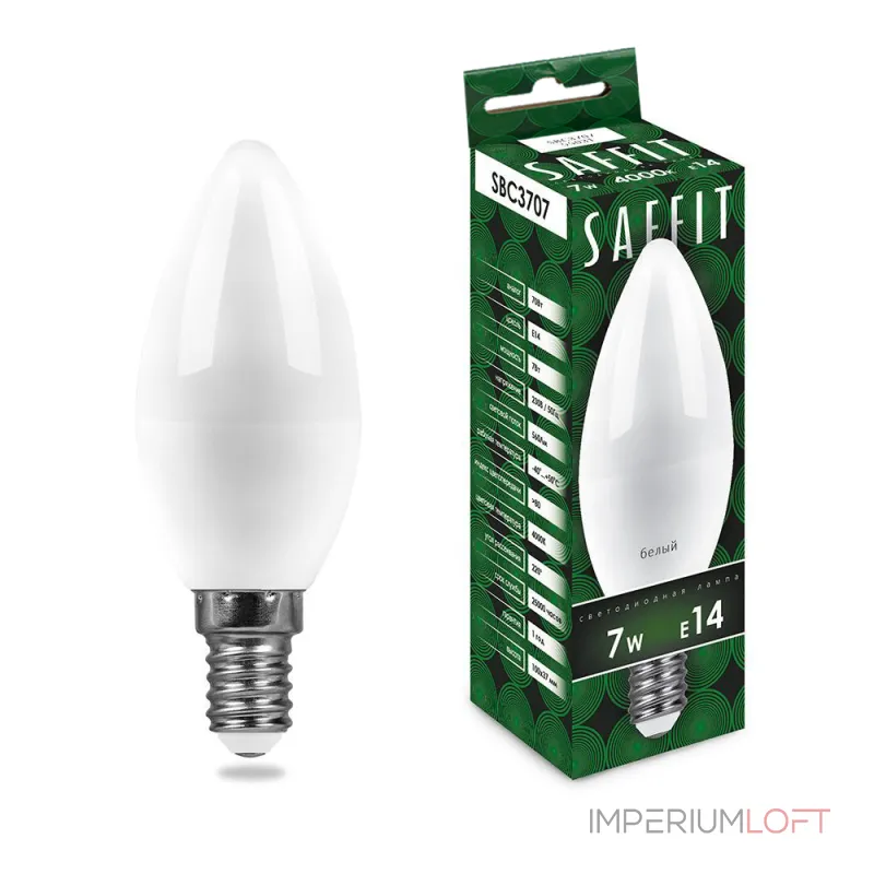 Лампа светодиодная Feron Saffit Sbc 3707 E14 7Вт 6400K 55169 от ImperiumLoft Лампа светодиодная Feron Saffit Sbc 3707 E14 7Вт 6400K 55169 от ImperiumLoft