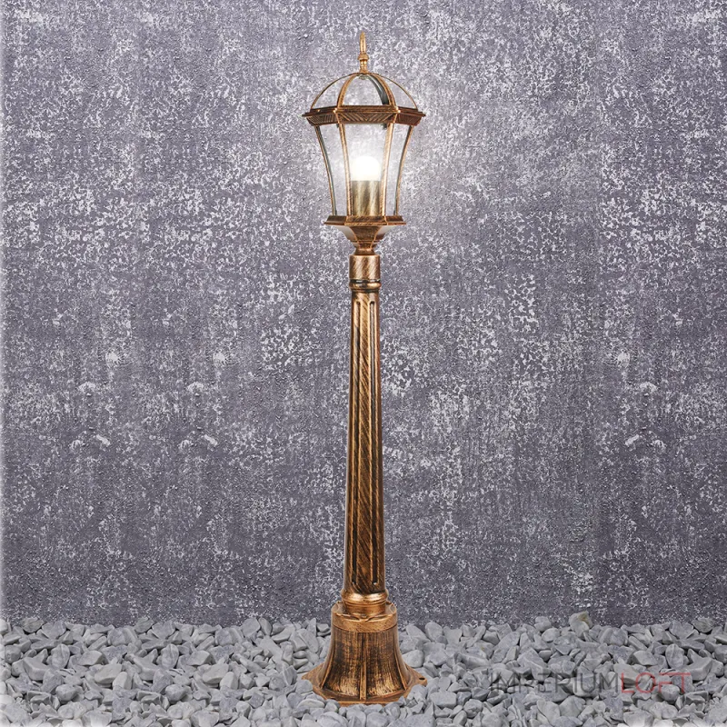Наземный высокий светильник Feron Неаполь 11619 Цвет арматуры золото Цвет плафонов прозрачный от ImperiumLoft
