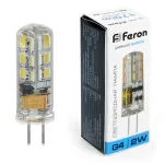 Лампа светодиодная Feron Saffit LB-420 G4 2Вт 6400K 25859 Цвет арматуры Неокрашенный Цвет плафонов прозрачный от ImperiumLoft
