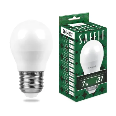 Лампа светодиодная Feron Saffit SBG4507 E27 7Вт 6400K 55124 Цвет арматуры белый Цвет плафонов белый Лампа светодиодная Feron Saffit SBG4507 E27 7Вт 6400K 55124 Цвет арматуры белый Цвет плафонов белый