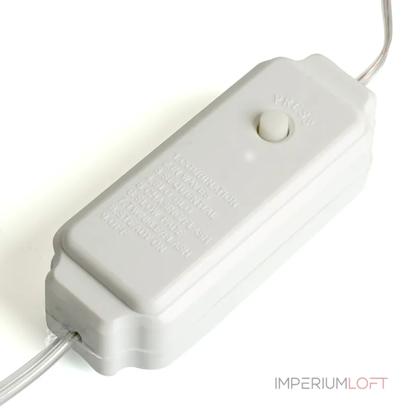 Гирлянда линейная FERON CL577 50LED 2700К (теплый белый) 5м+3м IP20 3W 48616 от ImperiumLoft