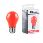Лампа светодиодная Feron LB-375 E27 3W 230V красный 25924 от ImperiumLoft