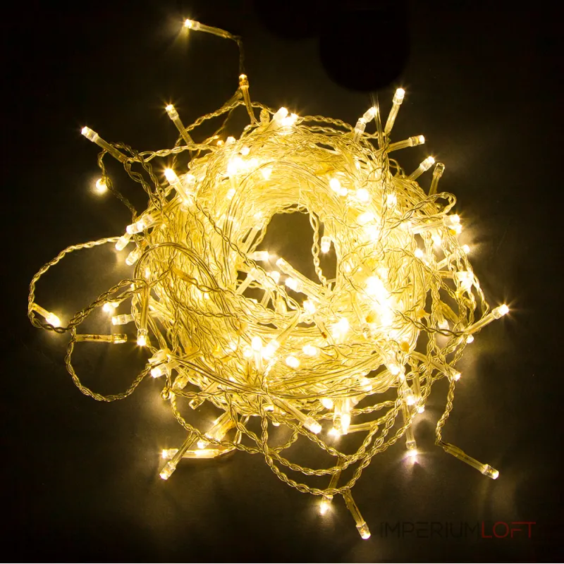 Гирлянда дождь FERON CL20 240LED (желтый) 2*2м+3м IP44 12W 41624 от ImperiumLoft