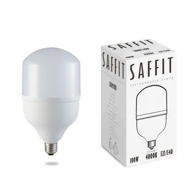 Лампа светодиодная Feron Saffit SBHP1100 E27,E40 100Вт 4000K 55100 Цвет арматуры белый Цвет плафонов прозрачный Лампа светодиодная Feron Saffit SBHP1100 E27,E40 100Вт 4000K 55100 Цвет арматуры белый Цвет плафонов прозрачный
