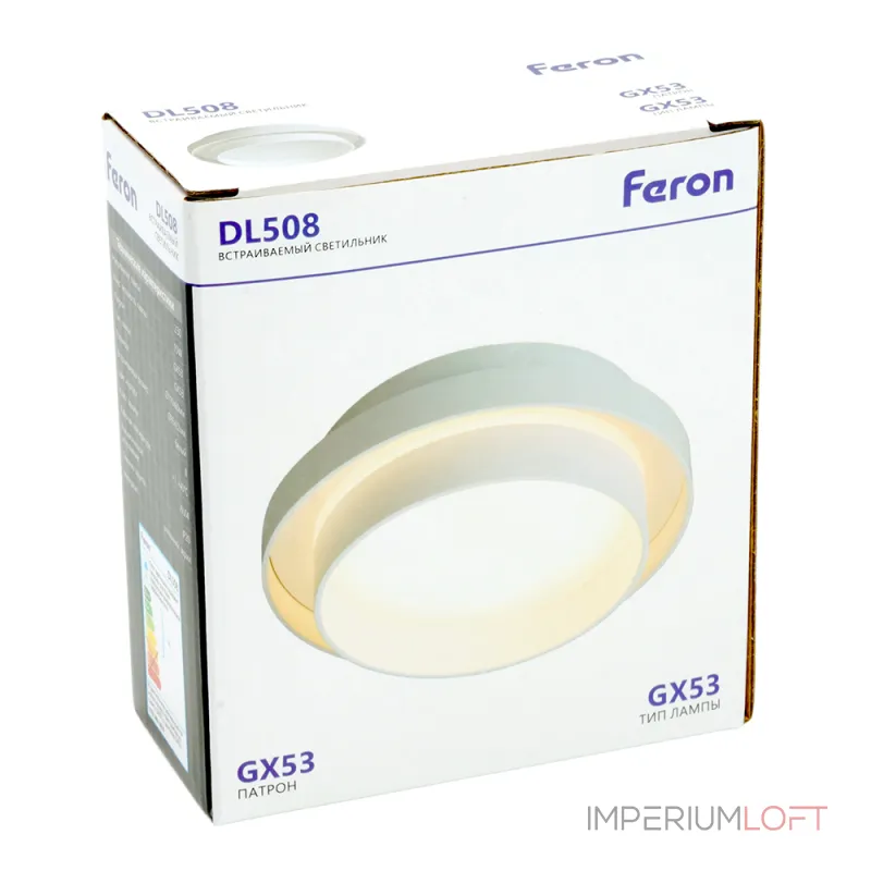 Светильник потолочный встраиваемый Feron DL508 GX53 IP20 15W от ImperiumLoft Светильник потолочный встраиваемый Feron DL508 GX53 IP20 15W от ImperiumLoft