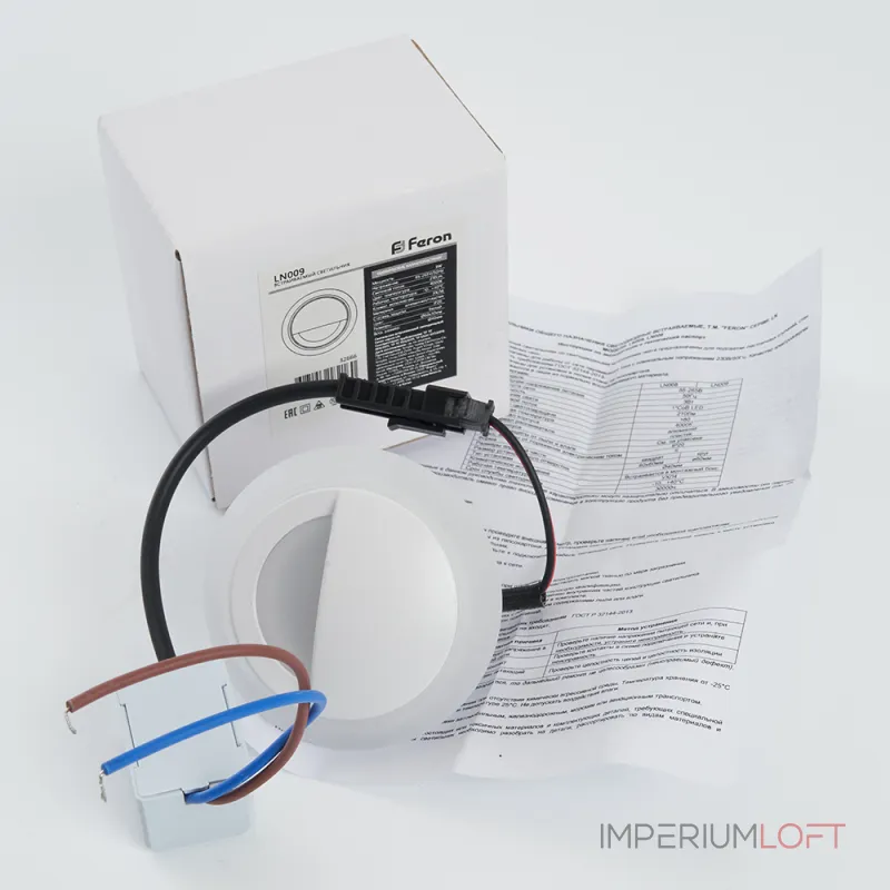 Встраиваемый светильник Feron 32666 Цвет арматуры хром Цвет плафонов белый от ImperiumLoft