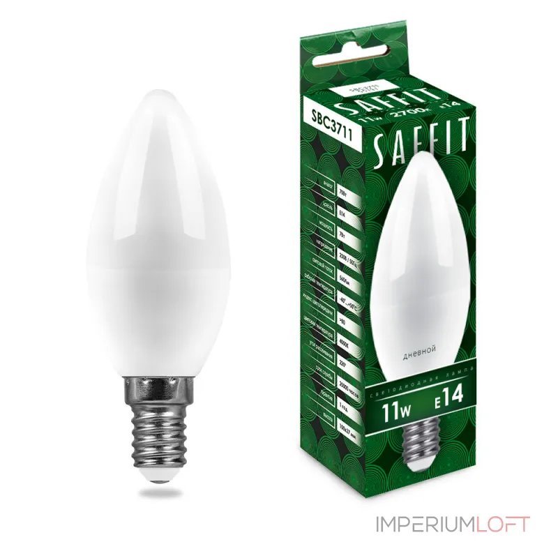 Лампа светодиодная SAFFIT SBC3711 Свеча E14 11W 230V 2700K 55131 от ImperiumLoft Лампа светодиодная SAFFIT SBC3711 Свеча E14 11W 230V 2700K 55131 от ImperiumLoft