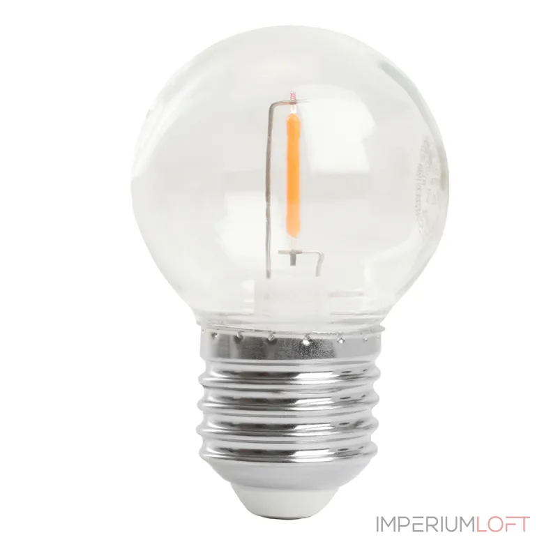 Лампа светодиодная Feron LB-383 Шарик прозрачный E27 2W 230V оранжевый 48932 от ImperiumLoft
