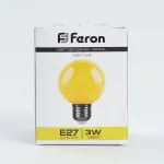 Лампа светодиодная Feron LB-371 Шар E27 3W 230V желтый 25904 от ImperiumLoft
