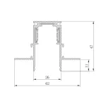 Трек встраиваемый Feron CABM1001 41965 от ImperiumLoft