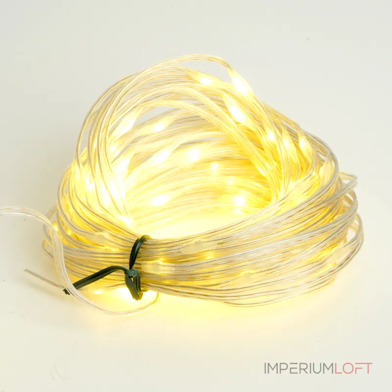 Гирлянда линейная FERON CL577 50LED 2700К (теплый белый) 5м+3м IP20 3W 48616 от ImperiumLoft