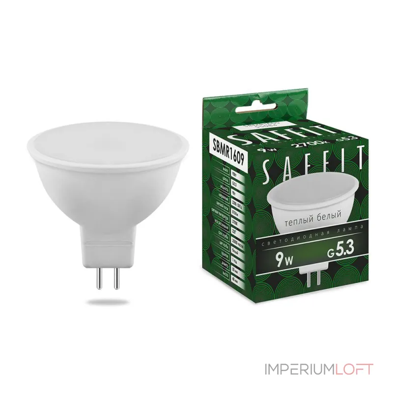 Лампа светодиодная SAFFIT SBMR1609 MR16 GU5.3 9W 230V 2700K 55084 от ImperiumLoft Лампа светодиодная SAFFIT SBMR1609 MR16 GU5.3 9W 230V 2700K 55084 от ImperiumLoft