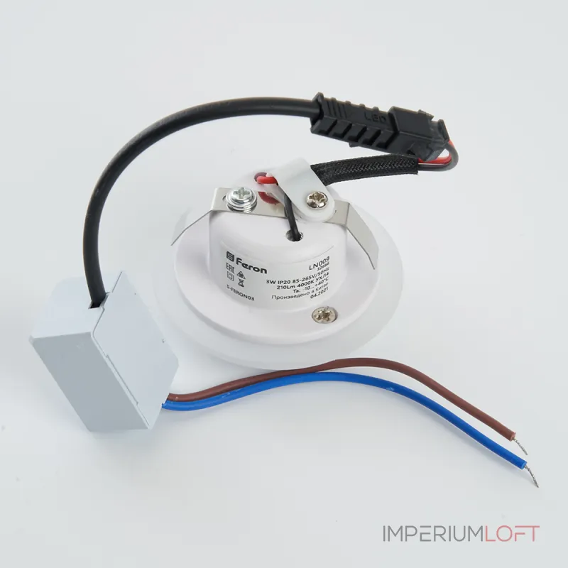 Встраиваемый светильник Feron 32666 Цвет арматуры хром Цвет плафонов белый от ImperiumLoft