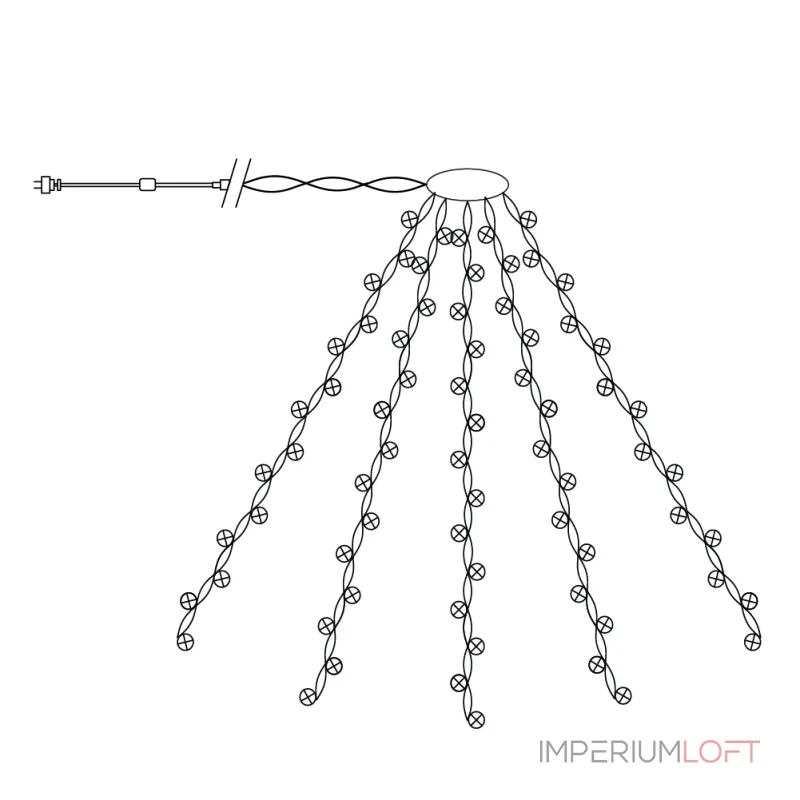 Гирлянда Нить Feron CL90 32370 Цвет арматуры латунь Цвет плафонов белый от ImperiumLoft