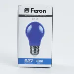 Лампа светодиодная Feron LB-375 E27 3W 230V синий 25923 от ImperiumLoft