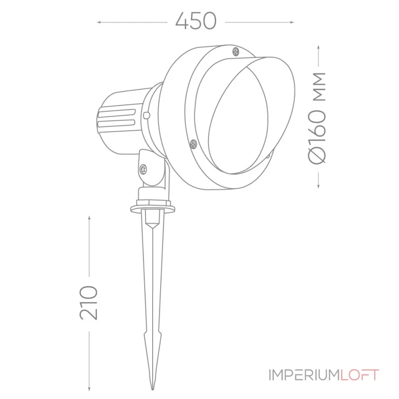 Наземный низкий светильник Feron SP2706 32133 от ImperiumLoft
