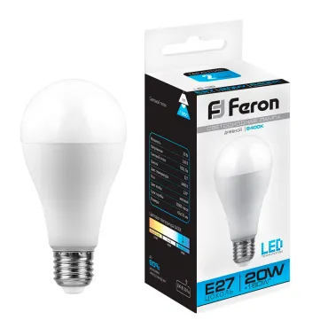 Лампа светодиодная Feron LB-98 E27 20Вт 6400K 25789 Цвет арматуры белый Лампа светодиодная Feron LB-98 E27 20Вт 6400K 25789 Цвет арматуры белый