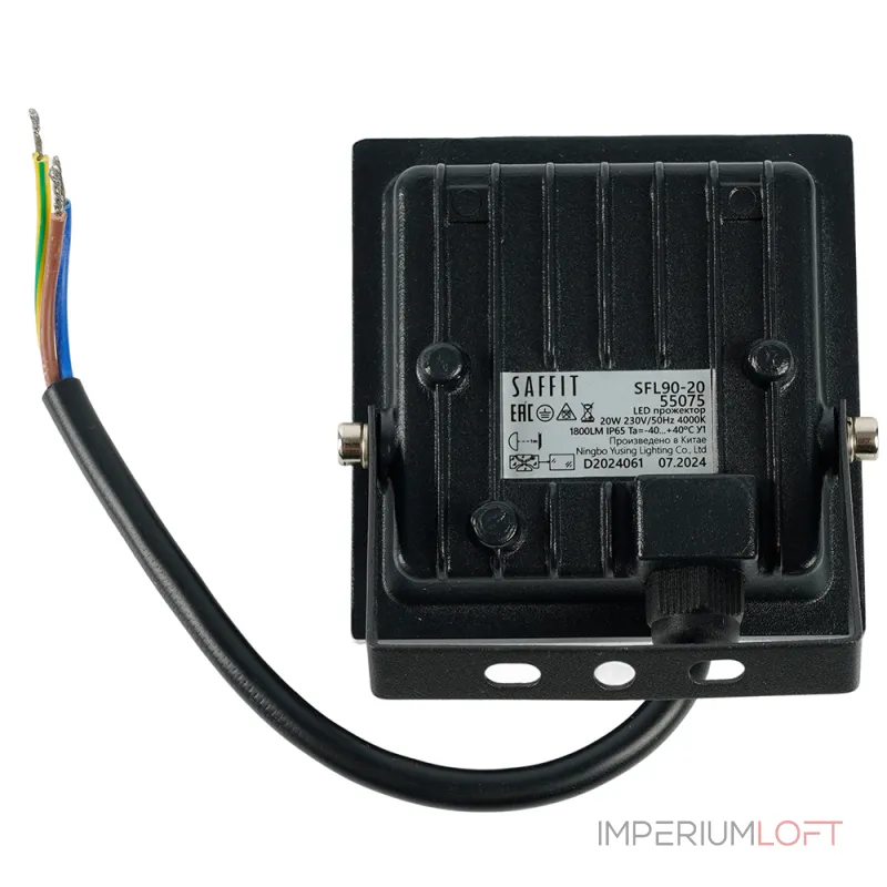 Настенный прожектор Feron Saffit SFL90 55075 Цвет арматуры черный Цвет плафонов прозрачный от ImperiumLoft