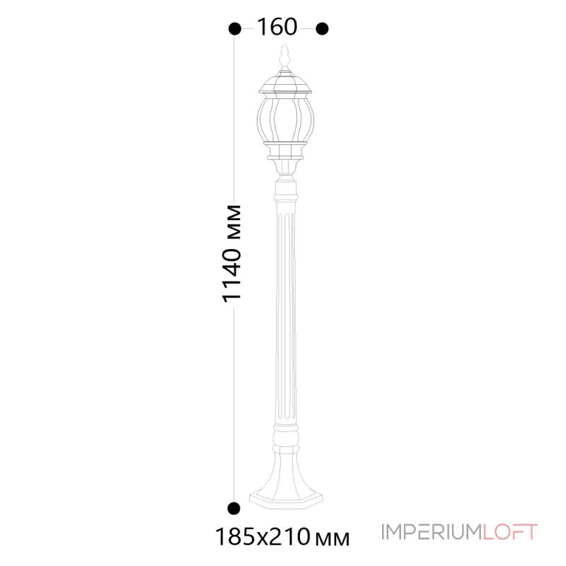 Наземный высокий светильник Feron 8110 11105 от ImperiumLoft
