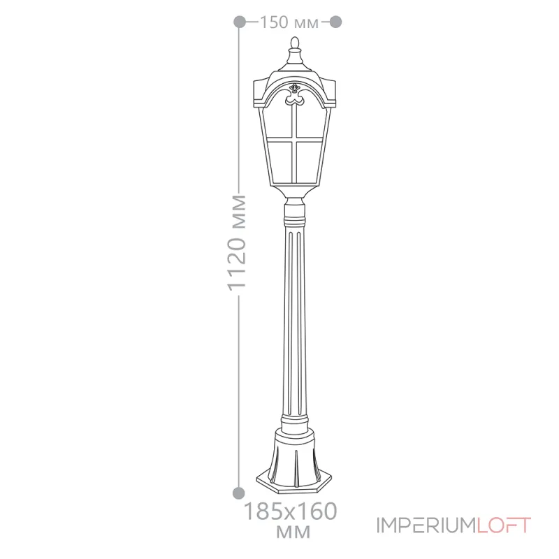 Наземный высокий светильник Feron Замок 11299 от ImperiumLoft