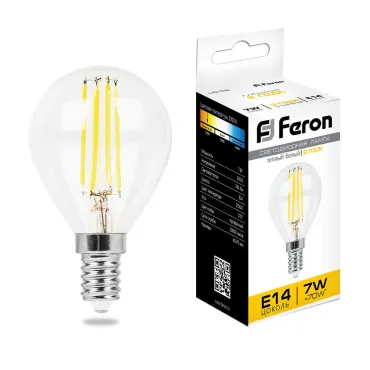 Лампа светодиодная Feron LB-52 E14 7Вт 2700K 25874