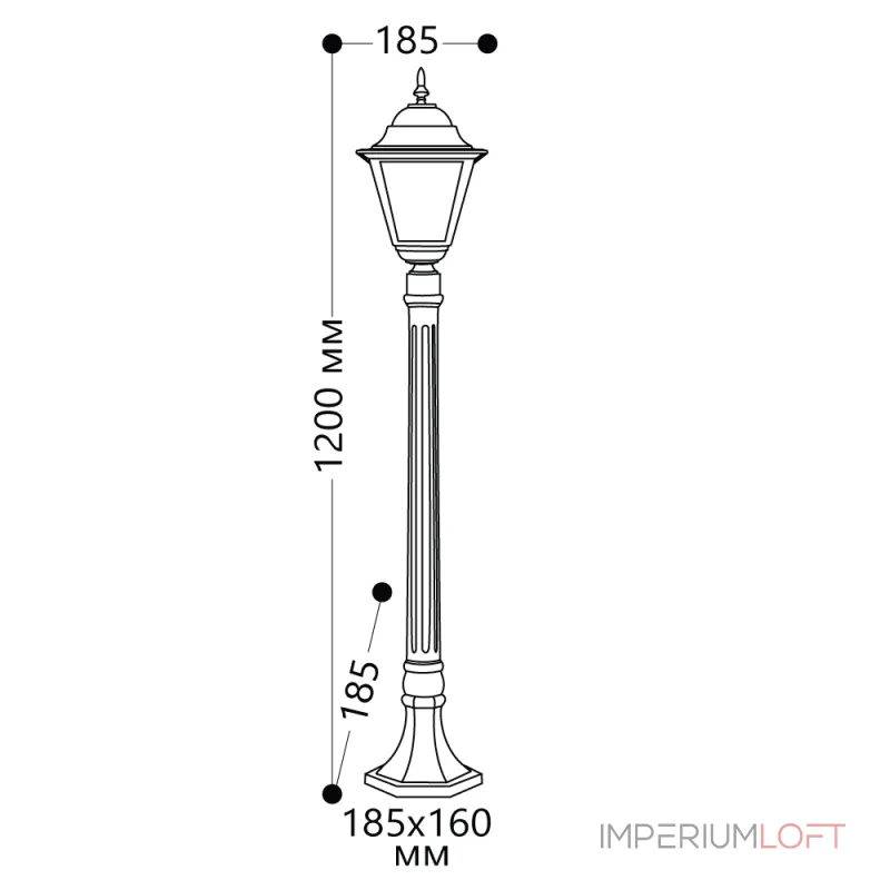 Наземный высокий светильник Feron 4210 11033 от ImperiumLoft