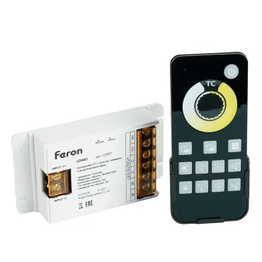 Контроллер CCT для светодиодной ленты с П/У 12-24V Feron 52097 Контроллер CCT для светодиодной ленты с П/У 12-24V Feron 52097