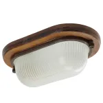 Накладной светильник Feron НБО 04-60-02 11575 Цвет плафонов белый Цвет арматуры коричневый от ImperiumLoft