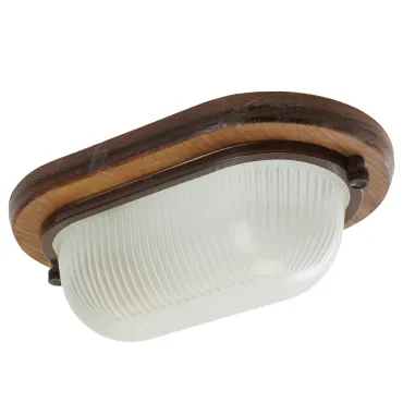 Накладной светильник Feron НБО 04-60-02 11575 Цвет плафонов белый Цвет арматуры коричневый