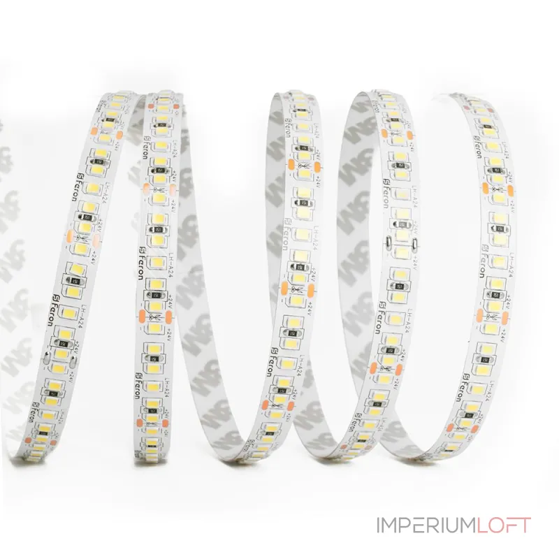 Светодиодная LED лента Feron LS502 180SMD(2835)/м 16Вт/м 24V 5000*10*1.22мм 4000К IP20 41528 от ImperiumLoft
