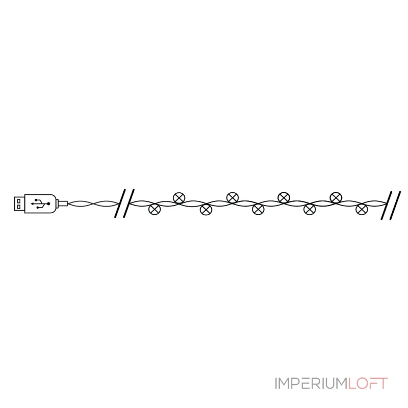 Гирлянда линейная FERON CL571 20LED 5000К (белый) 18м+15м IP20 06W 41645 от ImperiumLoft