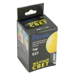 Лампа светодиодная Feron LB-37 Шарик E27 1W 230V Желтый 25879 от ImperiumLoft