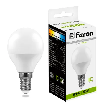 Лампа светодиодная Feron LB-550 E14 9Вт 4000K 25802