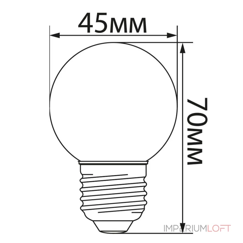 Лампа светодиодная Feron LB-37 Шарик E27 1W 230V Желтый 25879 от ImperiumLoft Лампа светодиодная Feron LB-37 Шарик E27 1W 230V Желтый 25879 от ImperiumLoft