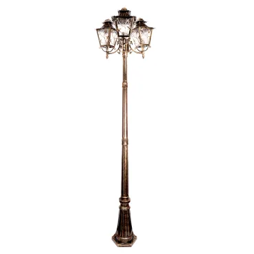 Фонарный столб Feron Палермо 11646 Цвет арматуры золото Цвет плафонов прозрачный Фонарный столб Feron Палермо 11646 Цвет арматуры золото Цвет плафонов прозрачный