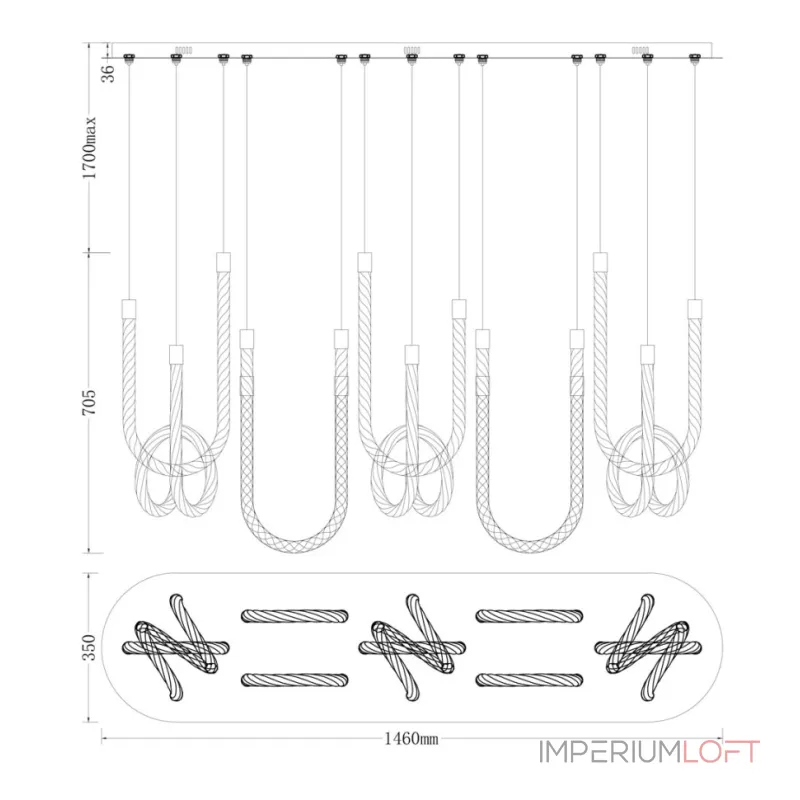 Подвесной светильник Fluorite Levita FL1180-10P