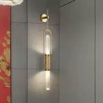 Настенный светильник Tube Gold со стеклянными плафонами цилиндрами от Vinsa