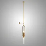 Настенно-потолочный светильник Tube Gold со стеклянными плафонами цилиндрами от Vinsa
