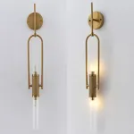 Настенный светильник Tube Gold со стеклянными плафонами цилиндрами от Vinsa