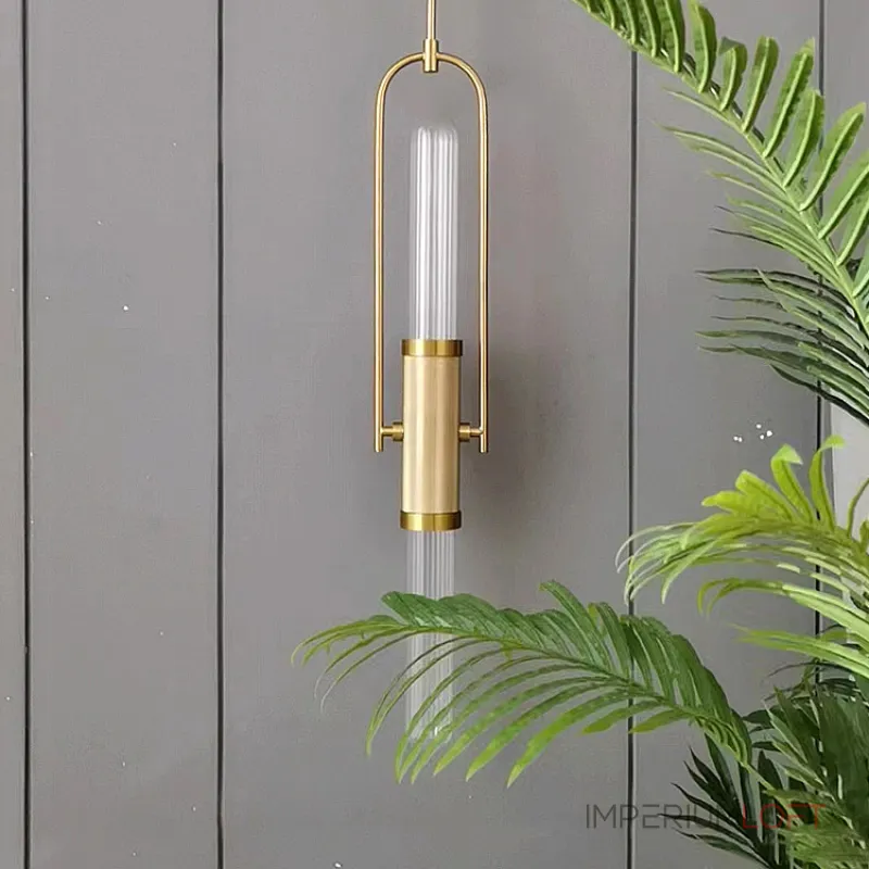 Настенный светильник Tube Gold со стеклянными плафонами цилиндрами от Vinsa