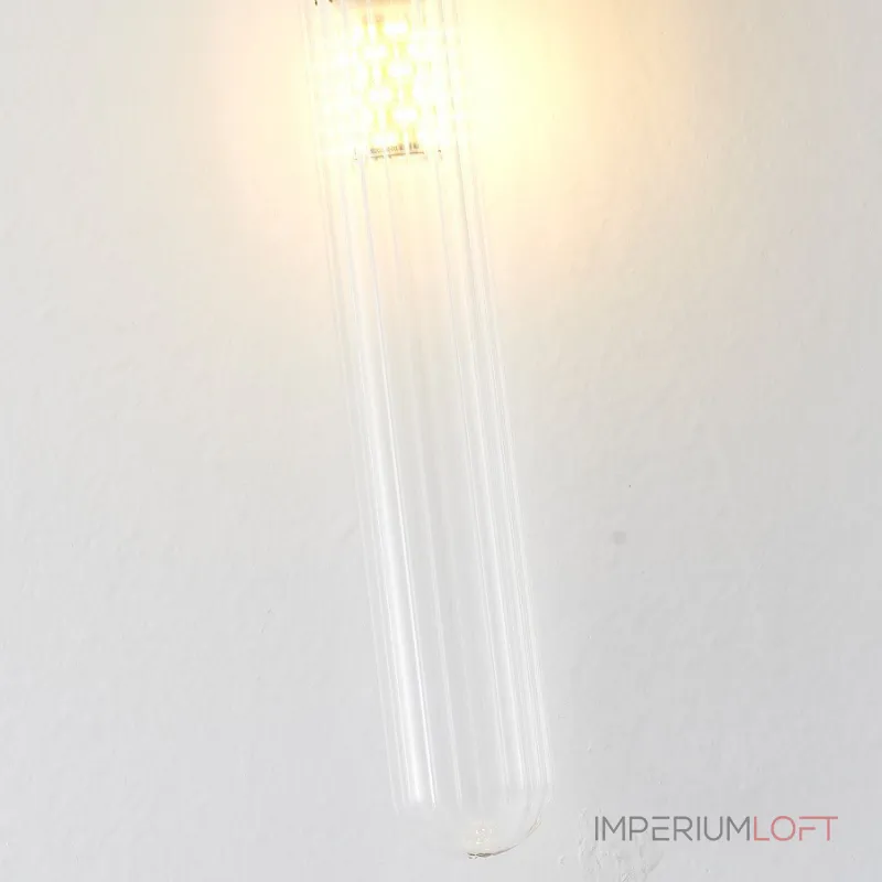 Настенный светильник Tube Gold со стеклянными плафонами цилиндрами от Vinsa