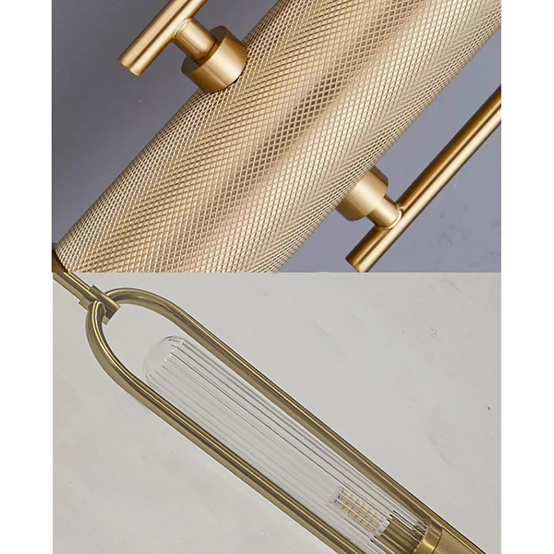 Настенный светильник Tube Gold со стеклянными плафонами цилиндрами от Vinsa