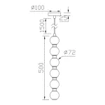 Подвесной светильник Fluorite Adeline FL1201-6P