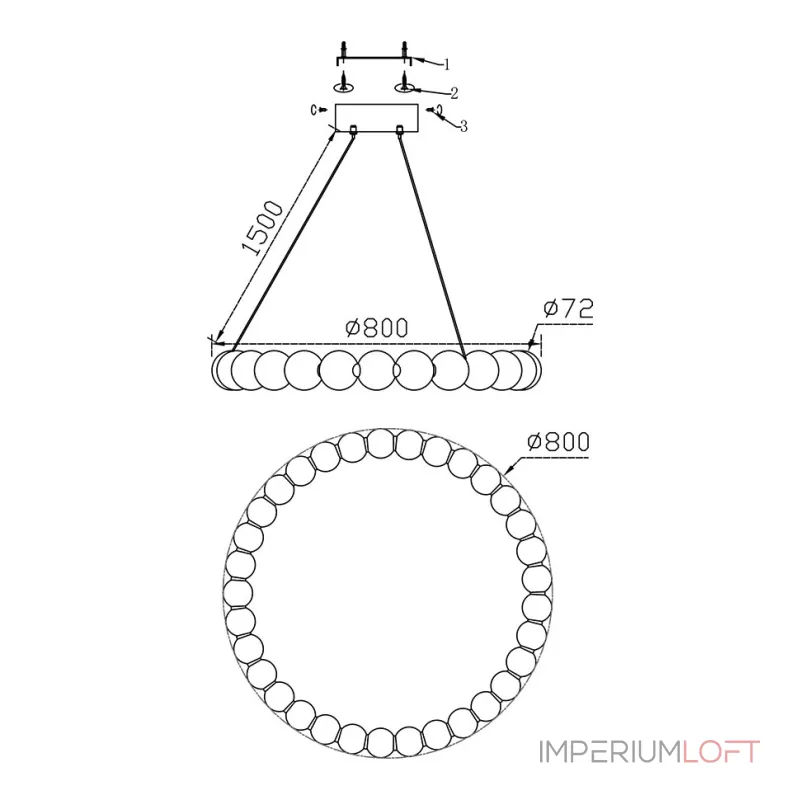 Подвесная люстра Fluorite Aurelia FL1200-8P