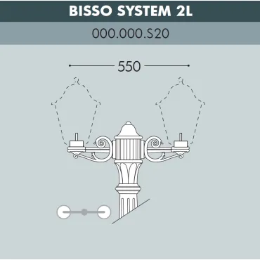 Консоль для паркового фонаря FUMAGALLI BISSO SYS 2L 000.000.S20.A0 Консоль для паркового фонаря FUMAGALLI BISSO SYS 2L 000.000.S20.A0