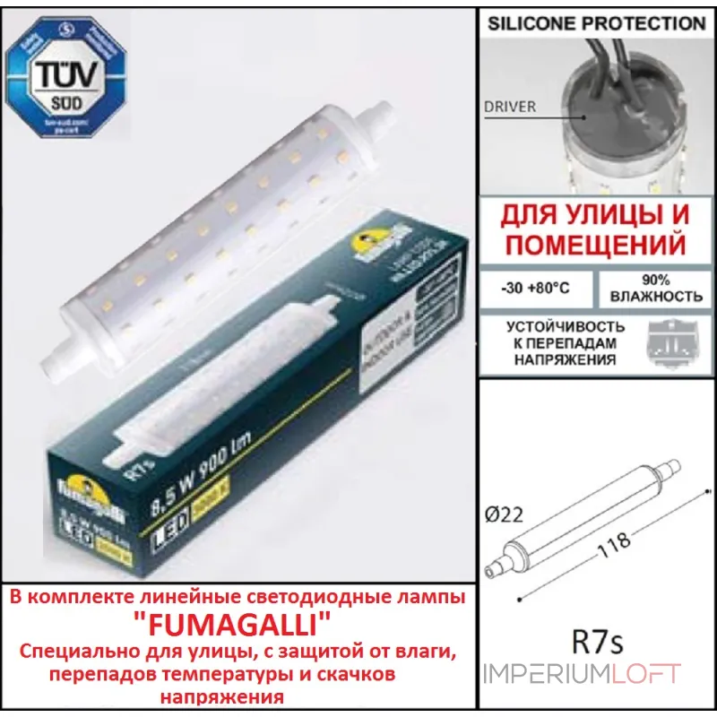 Светильник для подсветки лестниц накладной FUMAGALLI LORENZA 190 AS2.000.000.LXK1L от ImperiumLoft Светильник для подсветки лестниц накладной FUMAGALLI LORENZA 190 AS2.000.000.LXK1L от ImperiumLoft