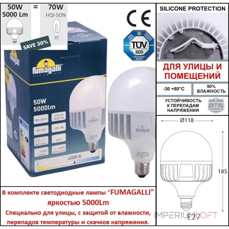 Парковый фонарь FUMAGALLI TABOR OFIR/NOEMI 3L E35.205.R30.WXH27 от ImperiumLoft Парковый фонарь FUMAGALLI TABOR OFIR/NOEMI 3L E35.205.R30.WXH27 от ImperiumLoft