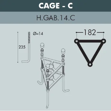 Парковый фонарь FUMAGALLI NEBO OFIR/CEFA 3L U23.202.R30.BYE27 Парковый фонарь FUMAGALLI NEBO OFIR/CEFA 3L U23.202.R30.BYE27