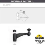 Парковый фонарь FUMAGALLI EKTOR 4000/MIDIPILAR/VIVI 1L LED-HIP V50.372.A10.AXH27 от ImperiumLoft