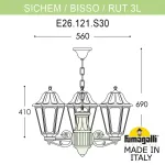 Подвесной уличный светильник FUMAGALLI SICHEM/RUT 3L (люстра) E26.120.S30.WYE27 от ImperiumLoft